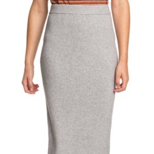 Roxy ribbed, heather grey, pencil skirt